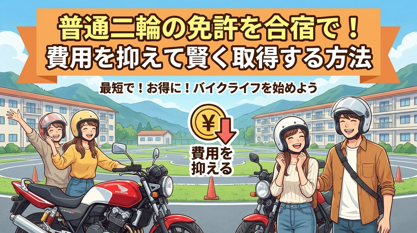 普通二輪の免許を合宿で！費用を抑えて賢く取得する方法
