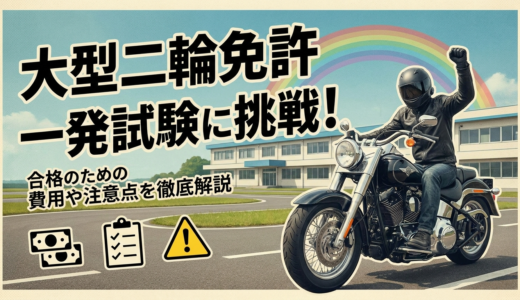 大型二輪免許の一発試験に挑戦！合格のための費用や注意点を徹底解説