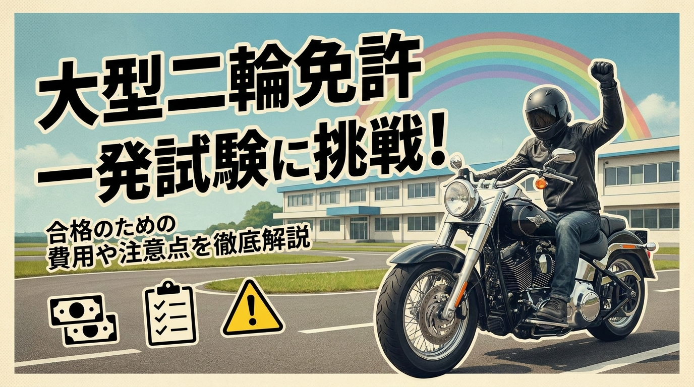 大型二輪免許の一発試験に挑戦！合格のための費用や注意点を徹底解説