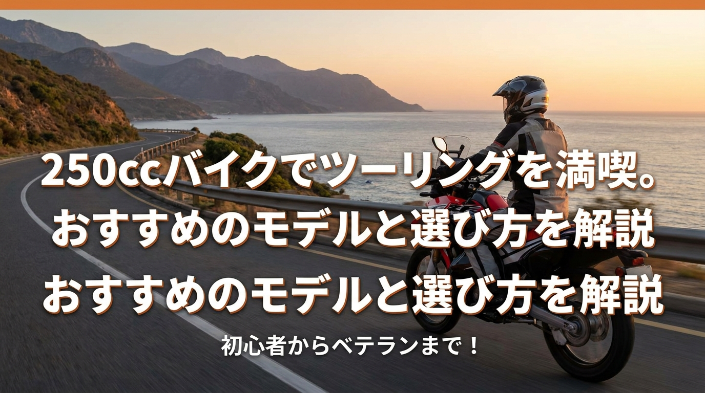 250ccバイクでツーリングを満喫。おすすめのモデルと選び方を解説