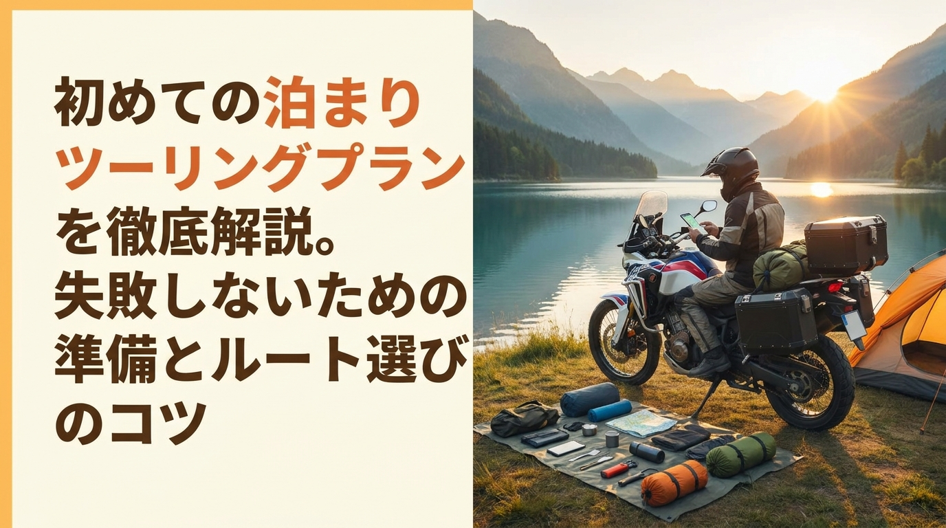 初めての泊まりツーリングプランを徹底解説。失敗しないための準備とルート選びのコツ
