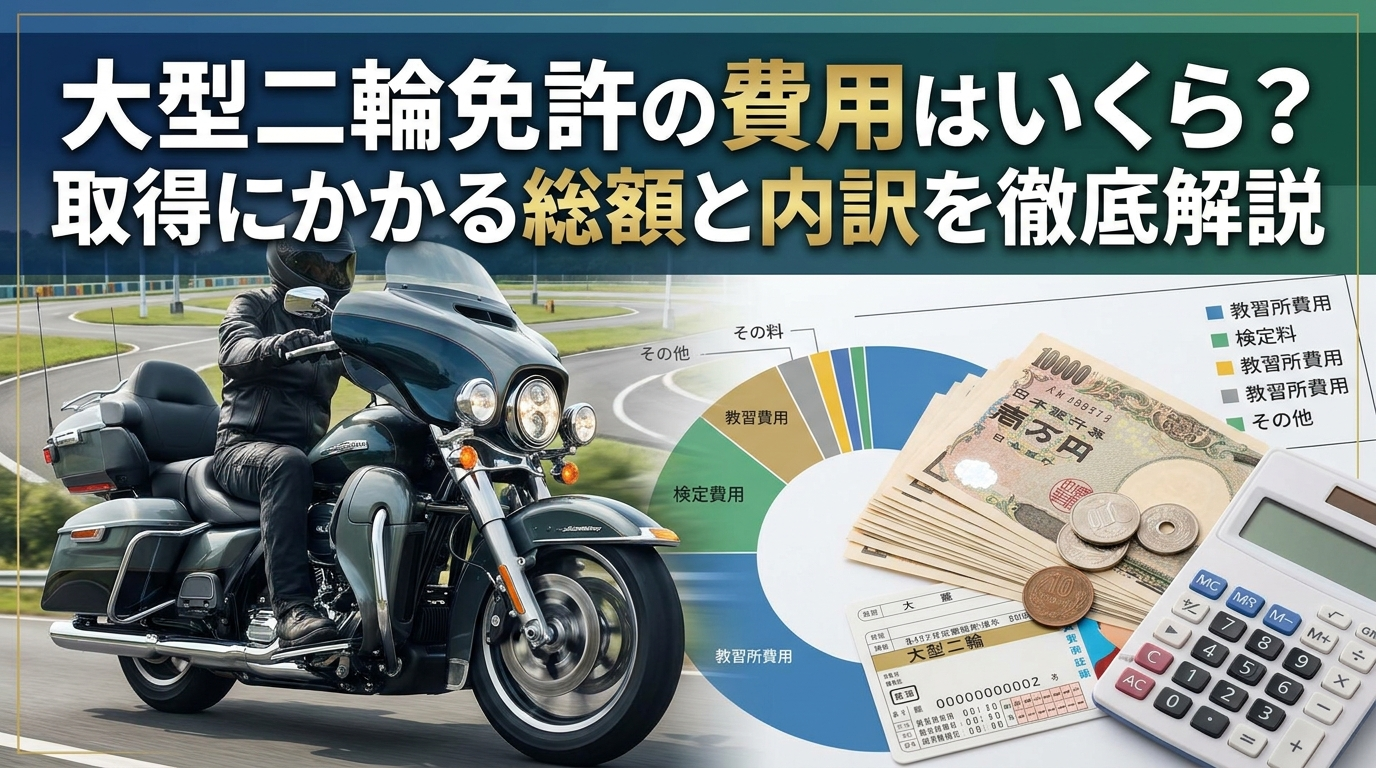 大型二輪免許の費用はいくら？取得にかかる総額と内訳を徹底解説
