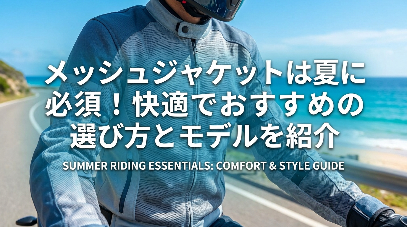 メッシュジャケットは夏に必須！快適でおすすめの選び方とモデルを紹介