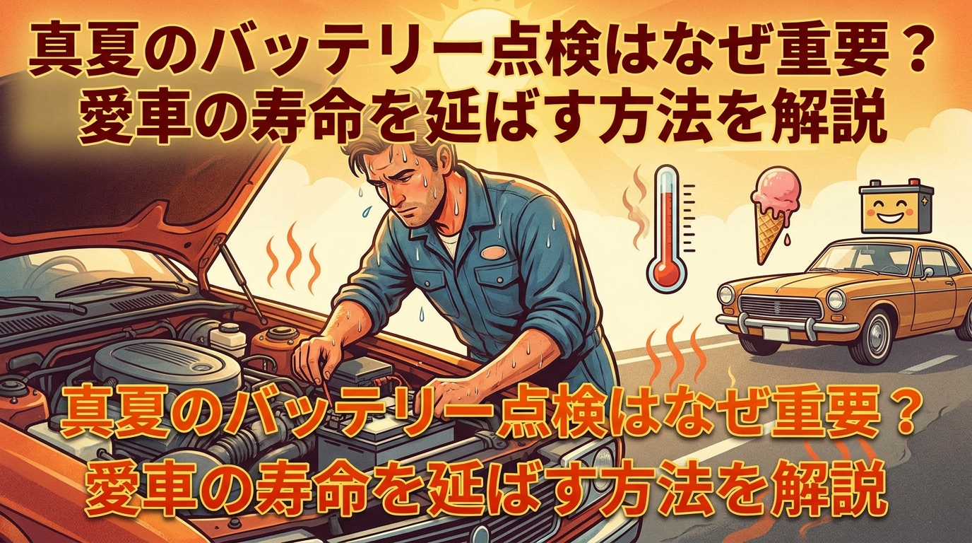 真夏のバッテリー点検はなぜ重要？愛車の寿命を延ばす方法を解説