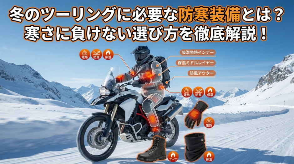 冬のツーリングに必要な防寒装備とは？寒さに負けない選び方を徹底解説！