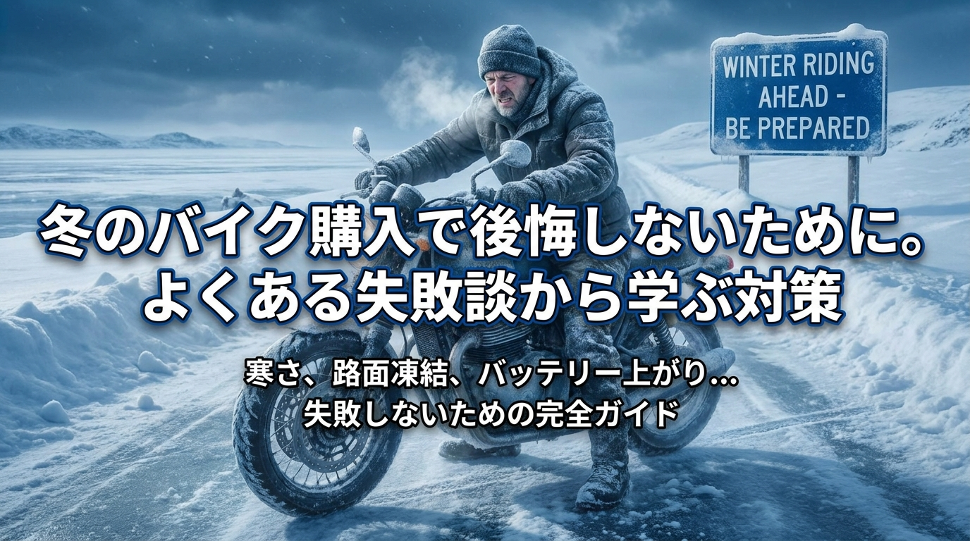 冬のバイク購入で後悔しないために。よくある失敗談から学ぶ対策