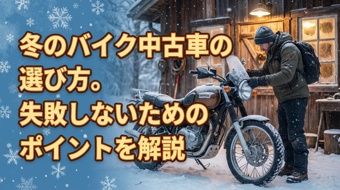 冬のバイク中古車の選び方。失敗しないためのポイントを解説